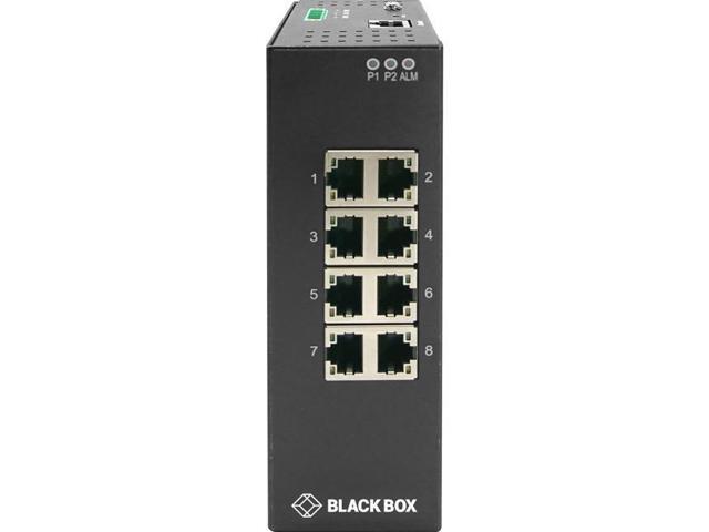 Black Box Industrial Gigabit Ethernet Managed L2+ Switch - Extreme Temperature (8) RJ-45