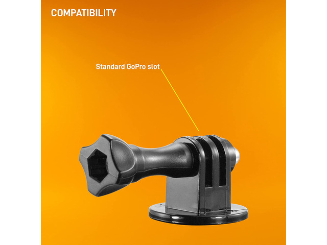iBOLT 17mm Clamp Mount for Handlebars, Poles, Posts- Compatible with GoPro Hero Action Cameras, ¼ 20' Camera Screw adapters and Accessories, Garmin...