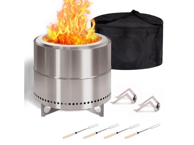 Photos - Electric Fireplace Smokeless-Fire-Pit, 304 Stainless-Steel-Firepit, Portable Outdoor Pits for