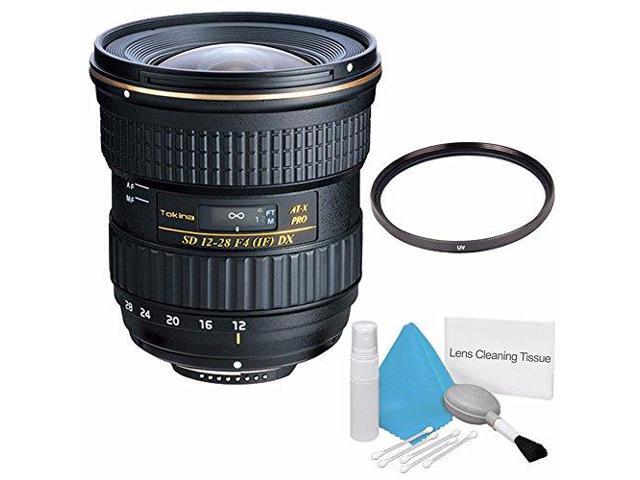 Tokina 12-28mm f/4.0 AT-X Pro APS-C Lens for Canon (International Model) +Deluxe Cleaning Kit + 77mm UV Filter Bundle 1