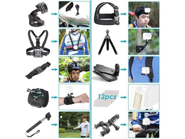 GoPro HERO10 - Waterproof Action Camera + 64GB Card and 50 Piece Accessory Bundle