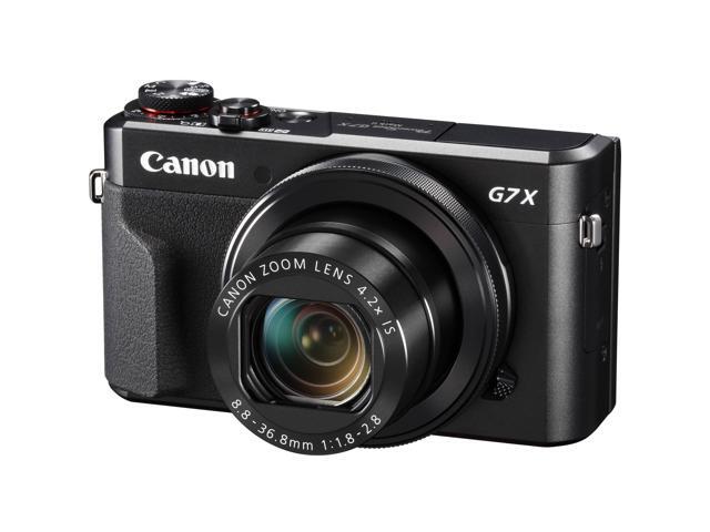 Canon PowerShot G7 X Mark II Digital Camera (Intl Model) + 32gb Memory SD Card Bundle + Camera Case + Cleaning Kit