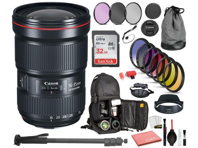 Canon EF 16-35mm f/2.8L III USM Lens (0573C002) Includes: DSLR Sling Backpack, 9PC Filter Kit, Sandisk 32GB SD + More