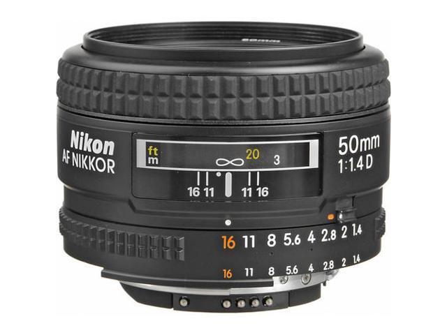 Nikon AF NIKKOR 50mm f/1.4D Lens Includes Filter Kits and Tripod (Intl Model) Bundle