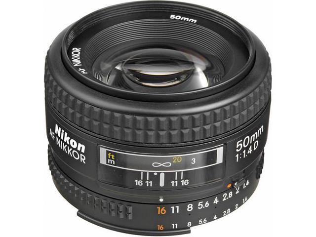 Nikon AF NIKKOR 50mm f/1.4D Lens Includes Filter Kits and Tripod (Intl Model) Bundle