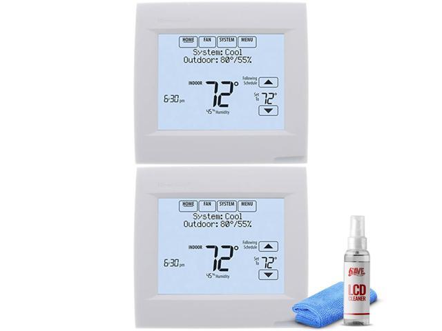 2-Pack Honeywell VisionPRO 8000 Thermostat - White + LCD Cleaner