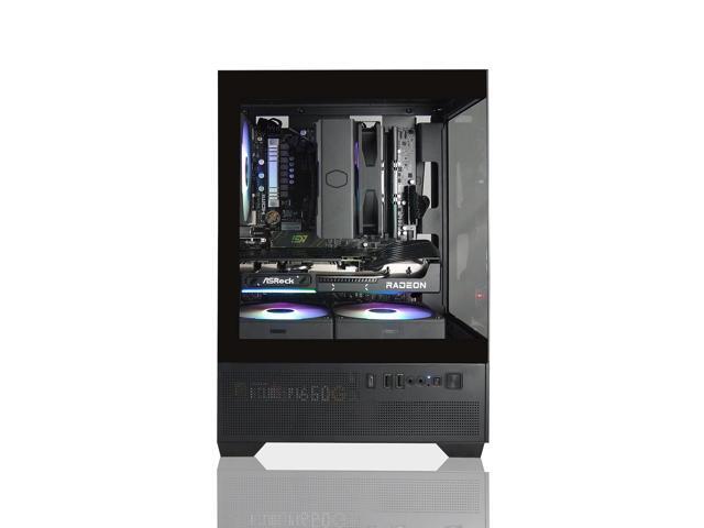 AVGPC Mini-X Gaming PC - Ryzen 7 5700X, AMD Radeon RX 9060 XT 16GB VRAM, 32GB 3200MHz DDR4 RAM, 1TB NVME M.2 SSD, Hyper 212 Cooler, Wifi/AC, black...
