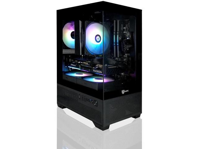 AVGPC Mini-X Gaming PC - Ryzen 5 5600X, AMD Radeon RX 9060 8GB, 16GB 3200MHz DDR4 RAM, 1TB NVME M.2 SSD, Hyper 212 Cooler, Wifi/AC, black Case,...