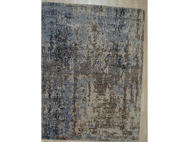 EORC KA1001GY8X10 Hand-knotted Wool Galaxy Rug, 8' x 10'3, GRAY