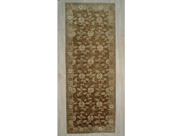 EORC FAF118BG66X16 Handmade Wool Ningxia Rug, 6'1 x 16'2, Beige