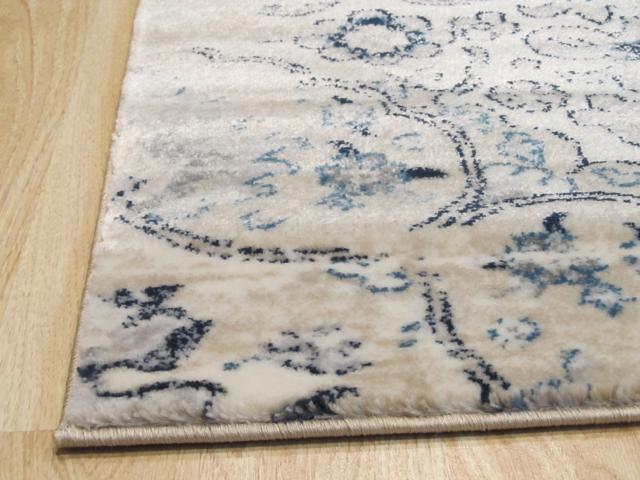 EORC FL36IV4X6 Machine-made Polypropylene Distressed Bohemian Isabella Medallion Rug, 4' 3 x 5'10, Ivory