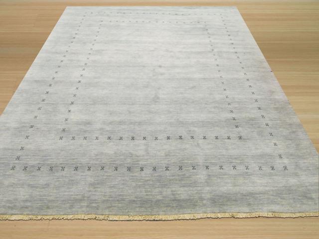 EORC LL4GY6X9 Handmade Wool Lori Baft Rug, 6' x 9', Gray