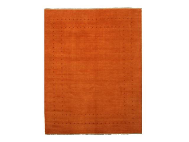EORC LL4OR6X9 Handmade Wool Lori Baft Rug, 6' x 9', Orange