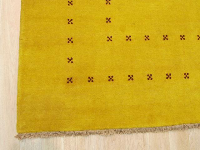 EORC LL4YL8X10 Handmade Wool Lori Baft Rug, 8' x 10', Yellow