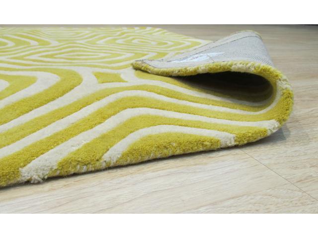 EORC ME106YL5X8 Hand-tufted Wool Marla Rug, 5' x 8', Yellow