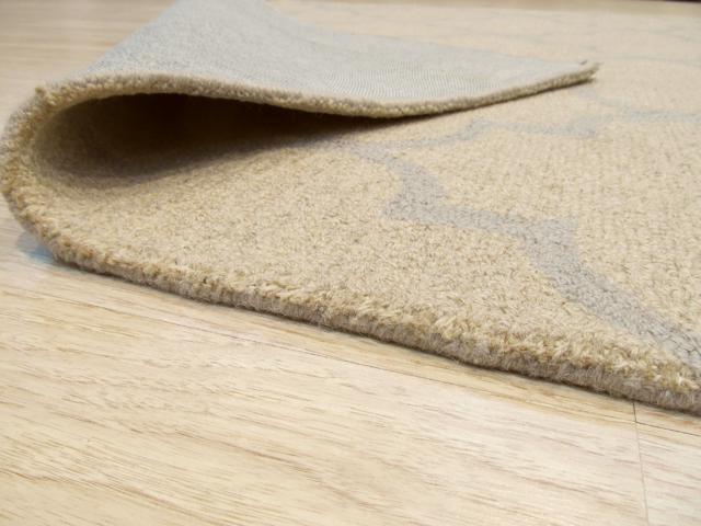 EORC ME2BG5X7 Hand-tufted Wool Moroccan Rug, 5' x 7', Beige