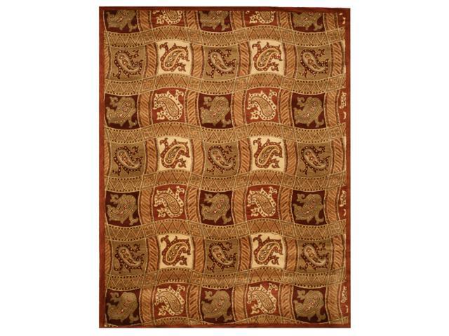 EORC T62RD8X10 Hand-tufted Wool Fazel Rug, 7' 9 x 9' 9, Red
