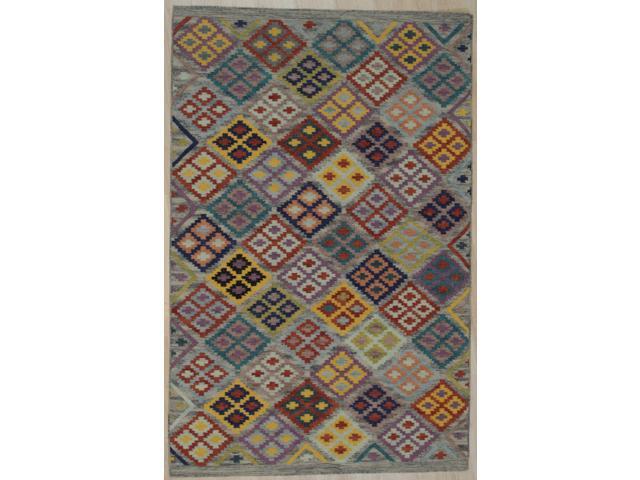 EORC T186MU8X10 Hand-Woven Wool Summer Weave Rug, 8' x 10', Multi