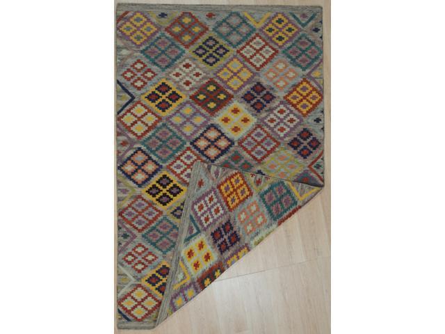 EORC T186MU8X10 Hand-Woven Wool Summer Weave Rug, 8' x 10', Multi