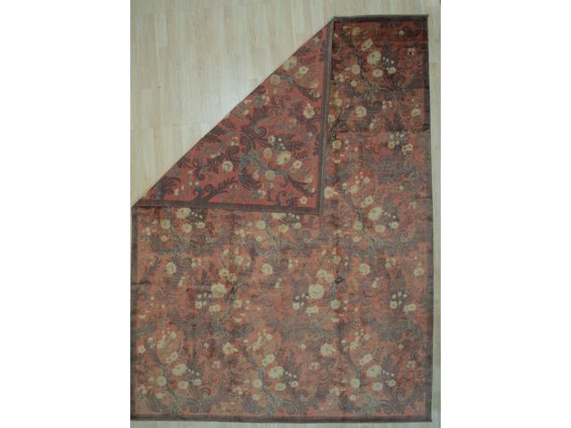 EORC FA7052CRD10X14 Handmade Afghan Wool Turkish Knot Rug, 10' x 13'9, Red