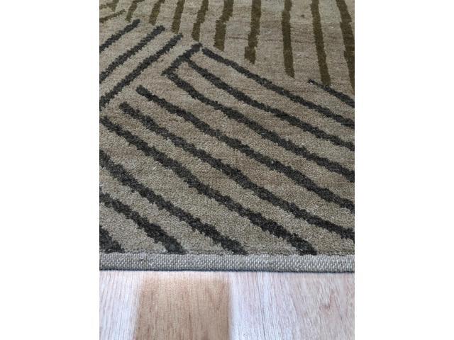 EORC FAF210BGD9X12 Handmade Wool Ningxia Rug, 9 x 11'9, Gold
