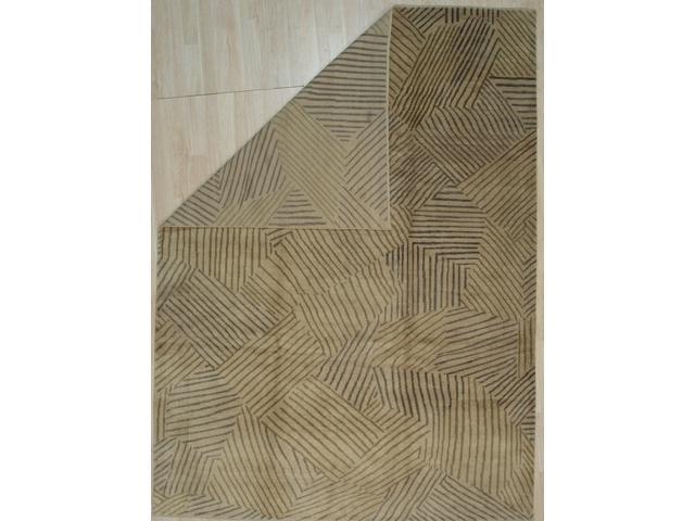 EORC FAF210BGD9X12 Handmade Wool Ningxia Rug, 9 x 11'9, Gold