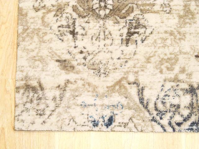 EORC FL34IV5X7 Machine-made Polypropylene Distressed Bohemian Isabella Rug, 5' 3 x 7' 3, Ivory