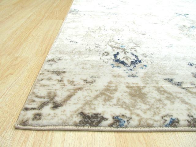 EORC FL34IV5X7 Machine-made Polypropylene Distressed Bohemian Isabella Rug, 5' 3 x 7' 3, Ivory