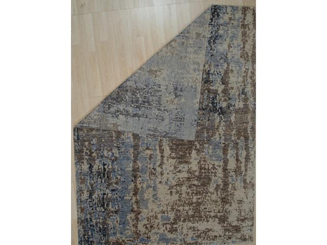 EORC KA1001GY8X10 Hand-knotted Wool Galaxy Rug, 8' x 10'3, GRAY