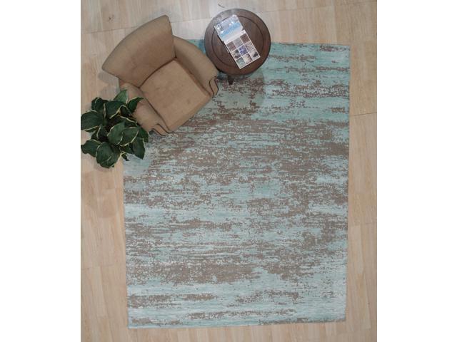 Hand Knotted Wool SILVER Contemporary Abstract Galaxy Rug, Made in India