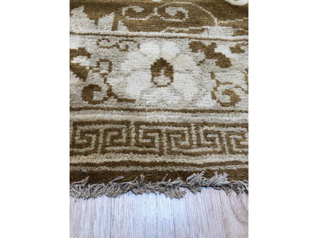 EORC FAF118BG66X16 Handmade Wool Ningxia Rug, 6'1 x 16'2, Beige