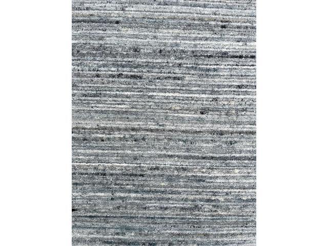 Durable and Stylish Hand-Knotted Wool NATURAL GREY Modern Contemporary Lori Baft Gabbeh Solid Color Rectangular Area Rugs
