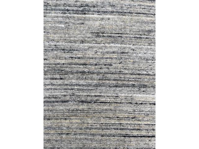Durable and Stylish Hand-Knotted Wool NATURAL SILVER Modern Contemporary Lori Baft Gabbeh Solid Color Rectangular Area Rugs