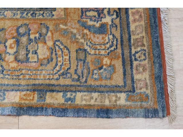 Durable and Stylish Hand Knotted Wool P. Green / LT. FUSHIA Traditional Classic Kazak Collection Rectangular Area Rugs