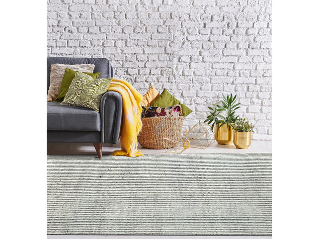 Hand Knotted Wool Ivory Transitional Modern Contemporary Rug, Made in India