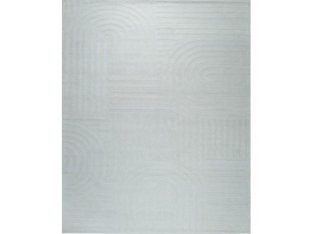 Durable and Stylish Ivory Hand-Tufted Wool Contemporary Modern Rectangular Area Rugs