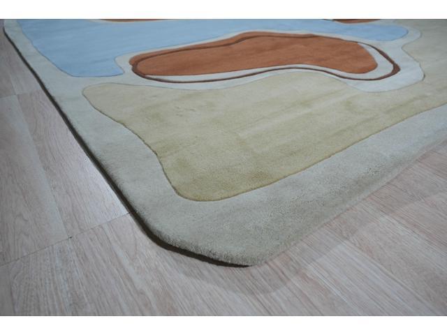 Durable and Stylish Blue Hand-Tufted Wool Contemporary Modern Rectangular Area Rugs