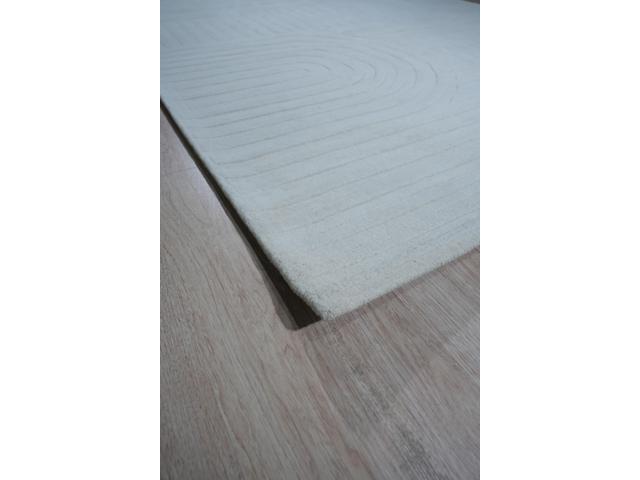 Durable and Stylish Ivory Hand-Tufted Wool Contemporary Modern Rectangular Area Rugs