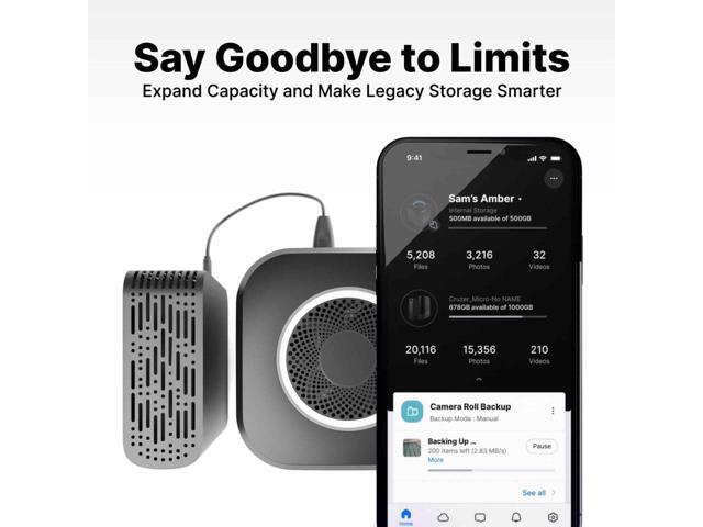 AmberPRO All-in-One Smart Personal Cloud Storage + AC2600 Wireless Router 1TB x2 (2TB Raw)