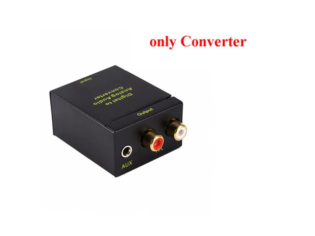 BESIUNI Digital to Analog Audio Converter Digital Adaptador of Optic Coaxial RCA Toslink Signal to Analog Audio Converter RCALength: