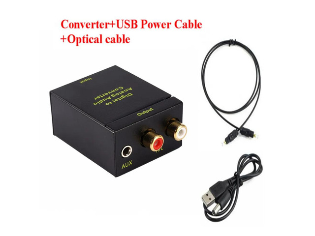 BESIUNI Digital to Analog Audio Converter Digital Adaptador of Optic Coaxial RCA