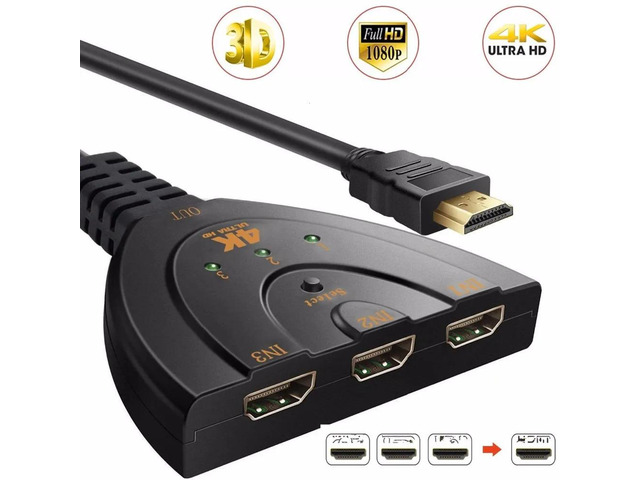 HDMI-compatible Switch 4K*2K 3D Mini 3 Port 1.4b 4K Switcher Splitter 1080P 3 in