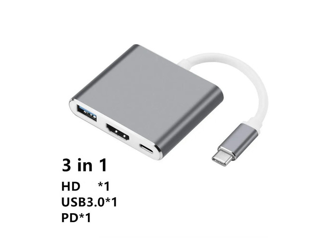 Type C Usb C Hub with Power Supply USB-C Dock Splitter Compatible with MacBook/P