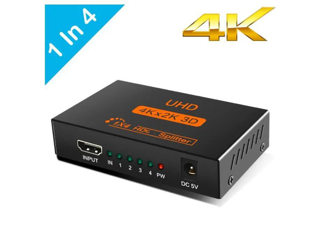 HDMI-compatible Splitter Amplifier 1080P 4K Dual Display Converter with Power for HDTV DVD PS14 Xbox HD Switch SwitcherLength: 0.5m and below (US...