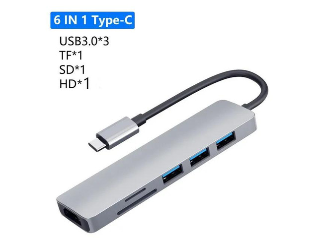 USB C Hub Type C to 4K HDMI-compatible USB C 3.0 Dock SD TF Card Reader Adapter 