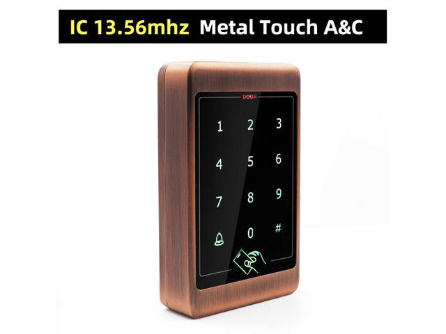 Metal Touch Access Control System RFID Keypad Electric Door Lock Magnetic Controller ID 125khz IC 13.56mhz(Red IC wide)