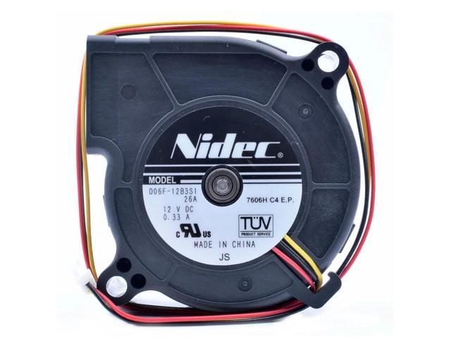 D06F-12B3S1 6cm 6025 60mm 12V 0.33A 3-line turbo blower cooling fan