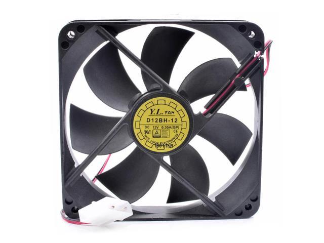 YL D12BH-12 12cm 12025 120x120x25mm 120mm 12V 0.30A double ball chassis power supply cooling fan