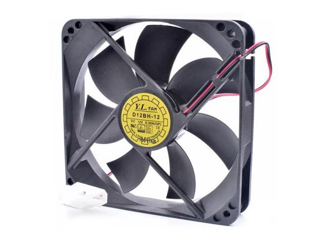 YL D12BH-12 12cm 12025 120x120x25mm 120mm 12V 0.30A double ball chassis power supply cooling fan