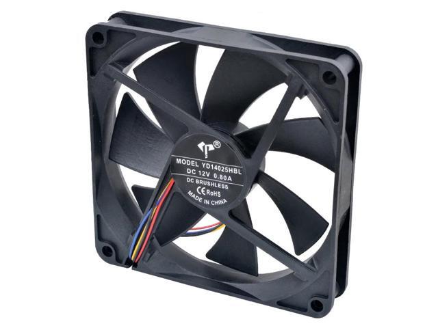 YD14025HBL 14cm 140mm fan 140x140x25mm DC12V 0.80A 4pin pwm high airflow cooling fan for case power supply